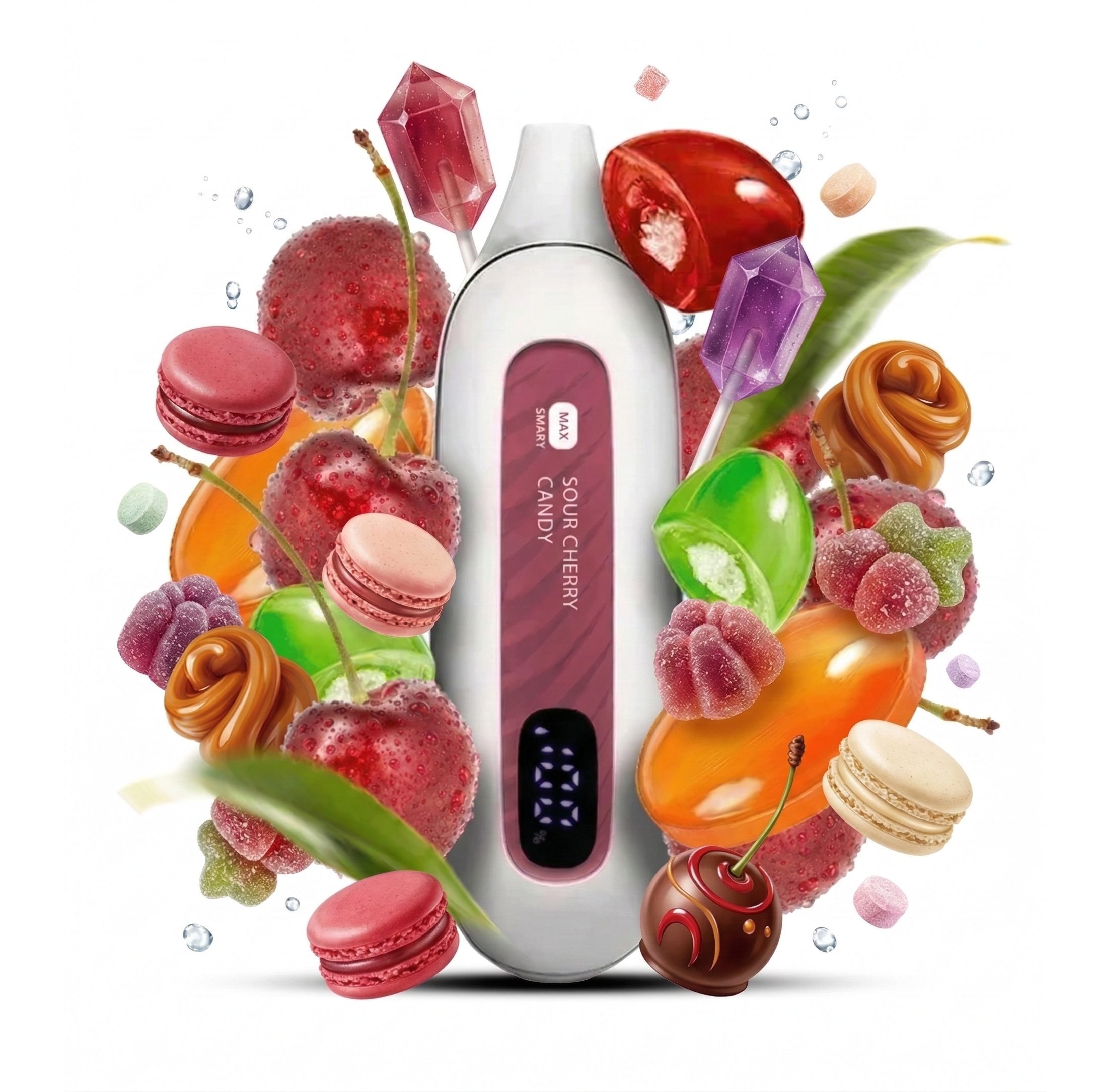 FLONQ Max 12000 Sour Cherry Candy