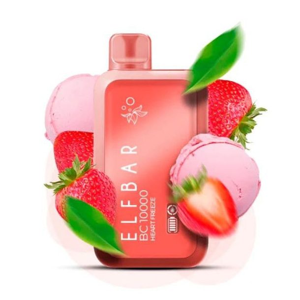 ELF BAR BC10000 Heart Freeze Strawberry ice Cream (Полуничне Морозиво)